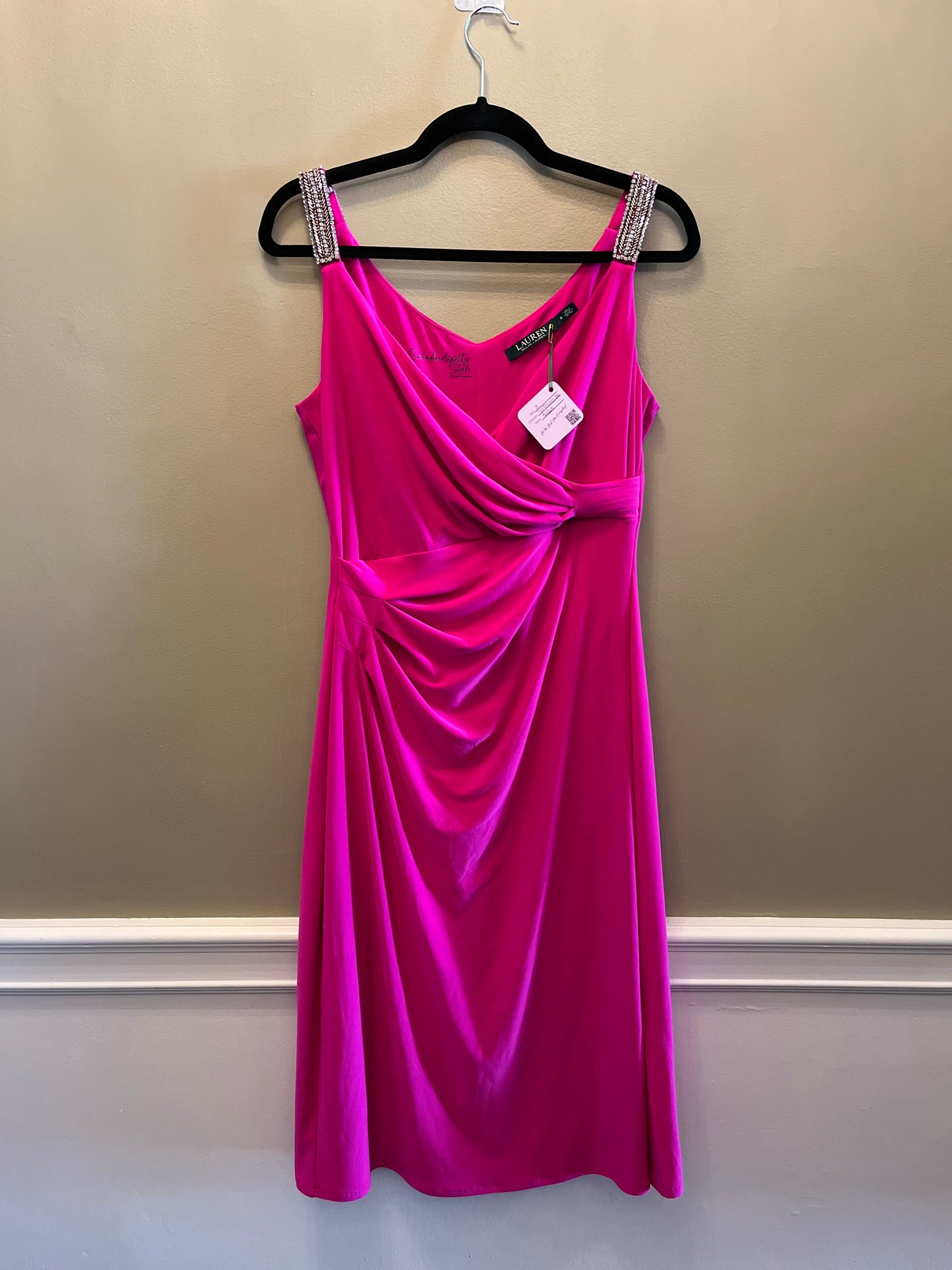 Ralph LaurenXSarahndipity Pretty in Pink Midi Dress