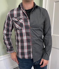 Load image into Gallery viewer, Deep Red/Charcoal Gray Mingle Dress Shirt
