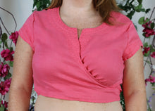 Load image into Gallery viewer, Pink Wrap Crop Top
