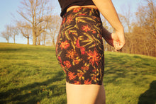 Load image into Gallery viewer, Orange Floral Biker Shorts

