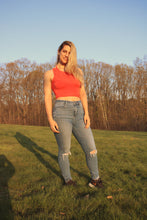 Load image into Gallery viewer, Deep Coral Backless Crop Top
