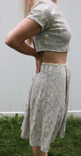 Load image into Gallery viewer, Gray/Gold Lace Overlay 2 Piece
