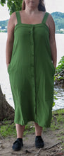 Load image into Gallery viewer, Sea Green Button Up Dress
