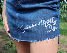 Load image into Gallery viewer, Branded Denim Skirt
