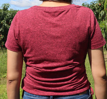 Load image into Gallery viewer, Burgundy Side Cinched T-Shirt
